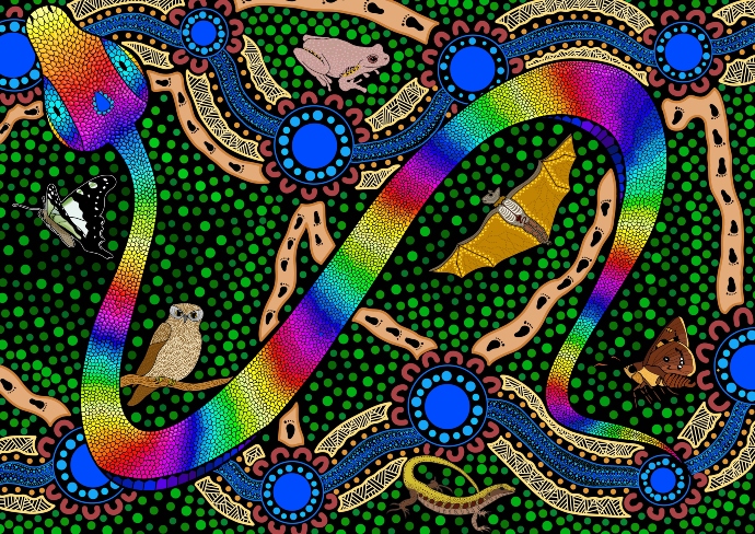 Milton rainforest Murramarang artwork