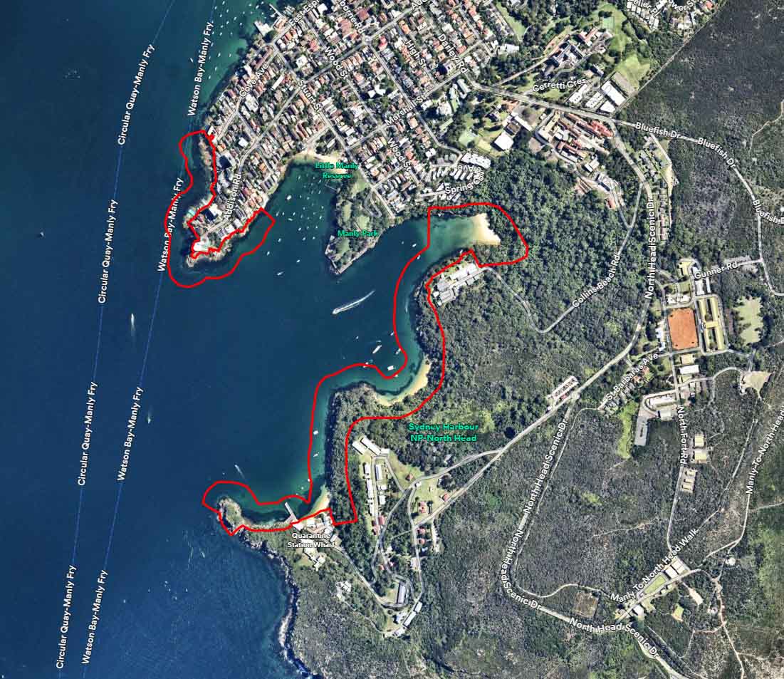 Map of Area of Outstanding Biodiversity Value: Spring Cove and Manly