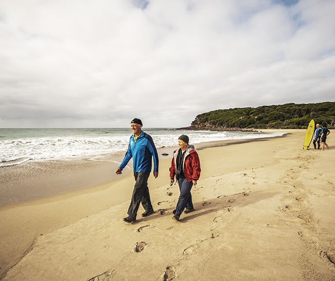 People enjoying the beach, Saltwater campground, Beowa National Park