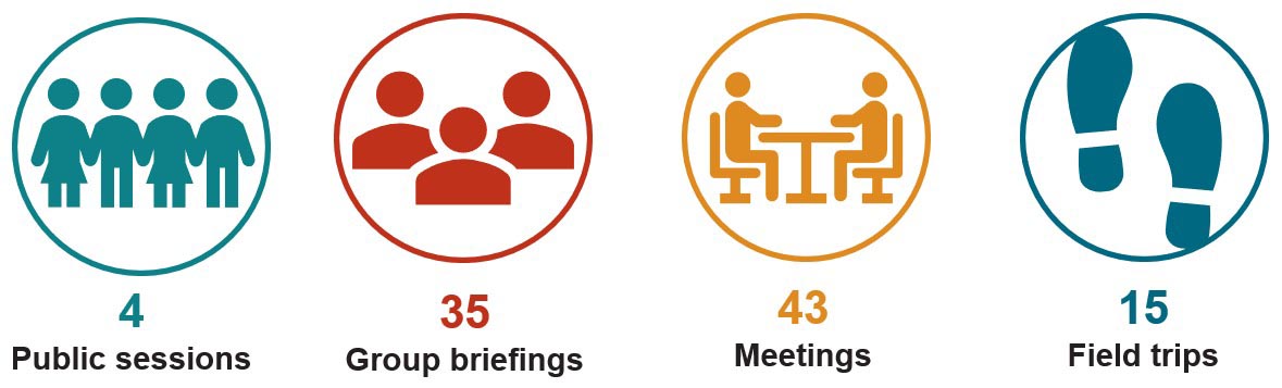 Figure 1: Project engagement activities to date 