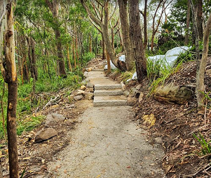 A completed section of the realigned track at Otford lookout