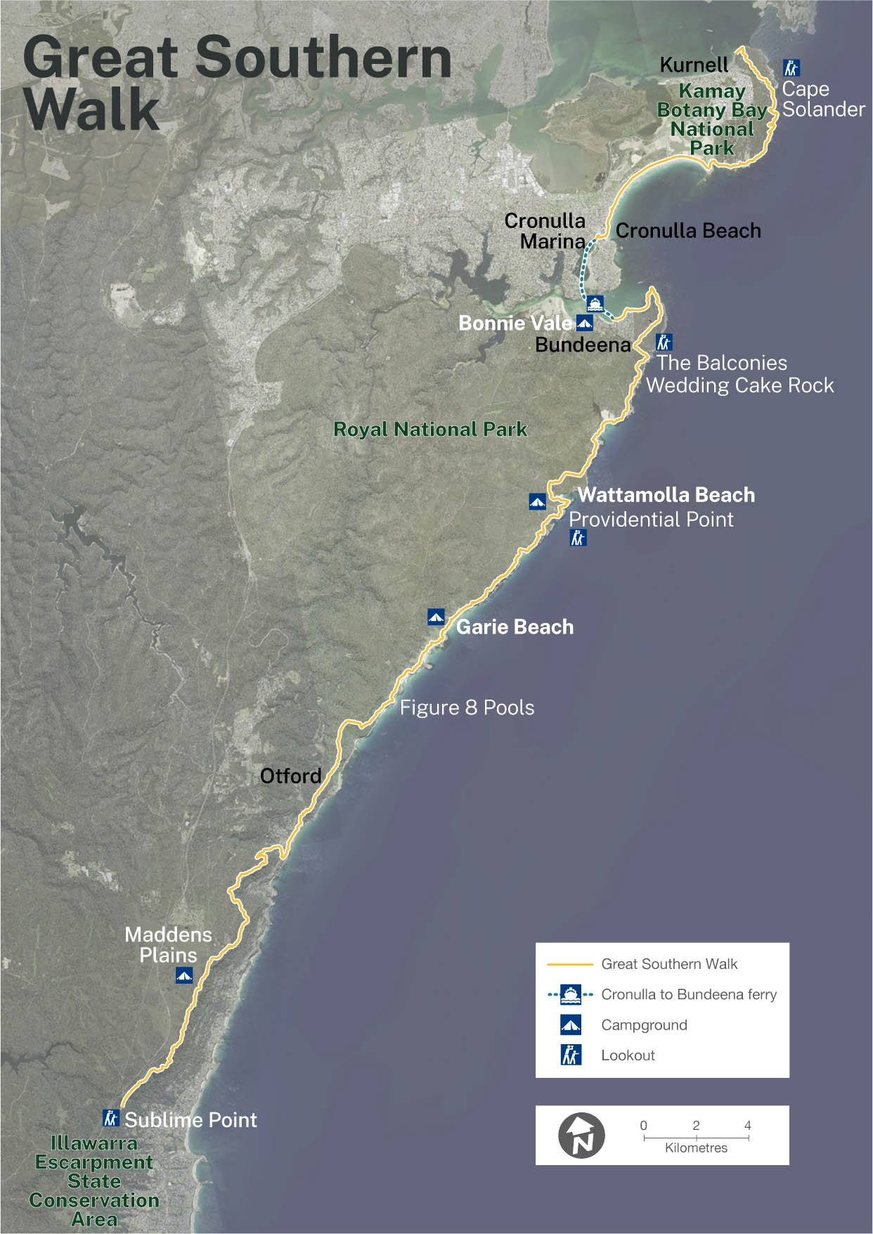 Great Southern Walk map