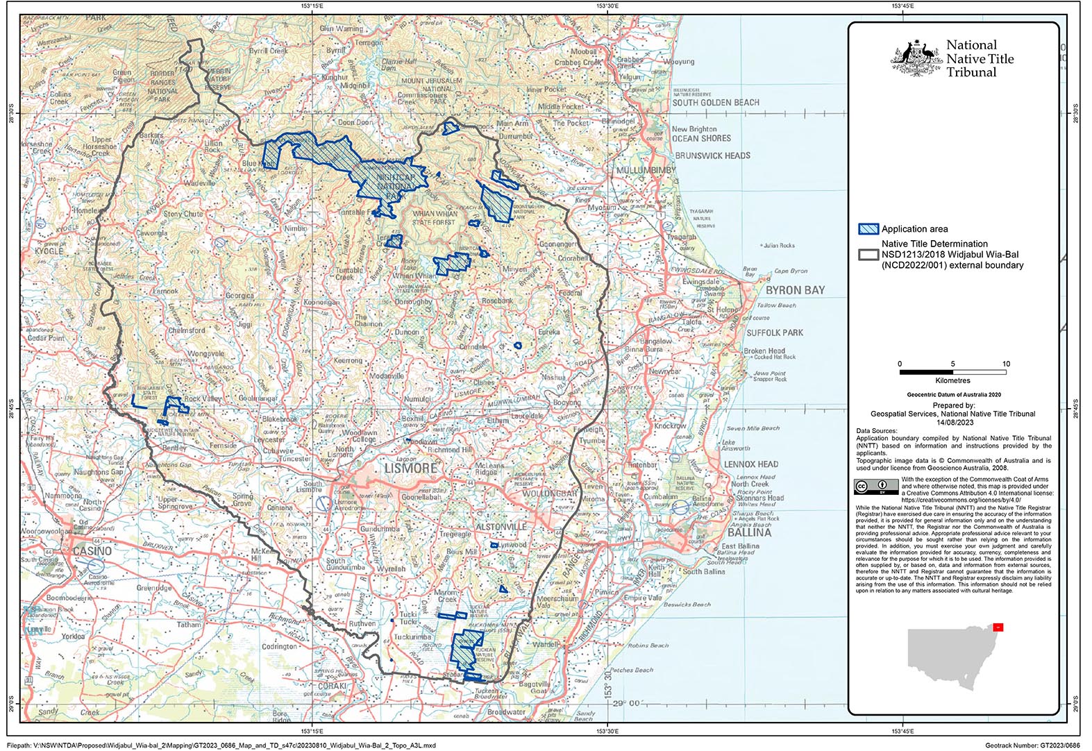 Map of the proposed agreement area with the Widjabul Wia-bal People