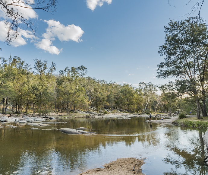 Namoi river next to campsite, Warrabah National Park